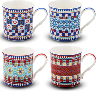 Set filxhanësh NAVA Colorful Mugs, 4 copë, porcelan 330 ml, shumëngjyrësh