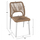 Set Tavolinë 80×80 cm + 4 karrige me litar,"HM11536.01", bardhë