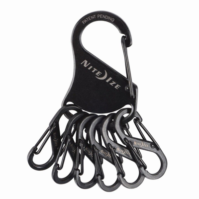 Organizues çelësash Nite Ize Key Rack KRS-03-01, 6 S-Biners, çelik inox, i zi