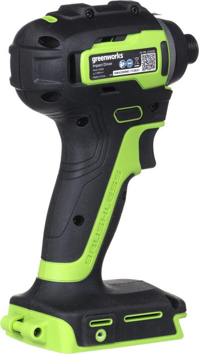 Vidëzues goditës me bateri Greenworks GD24D200, 24V, 300 Nm, i zi e jeshile