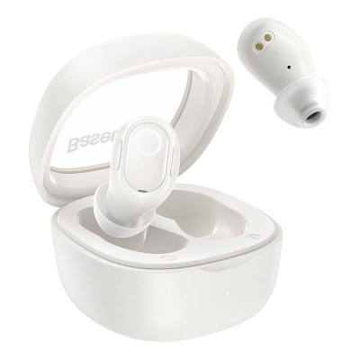Слушалки Baseus Bowie WM02, TWS без жици, Bluetooth 5.3, бели