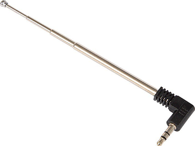 Antena Blow 21-089, mini jack 3.5 mm, teleskopike, e zezë me argjend