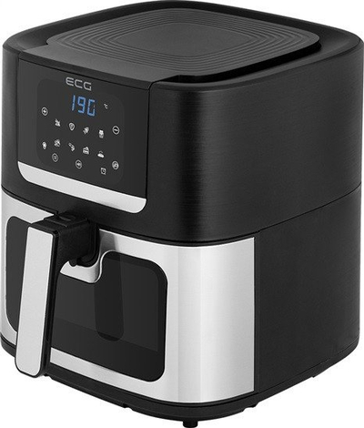 Фритеза со воздух ECG AF 8000 Crusty XL, 7L, дигитален панел, црна сребрена