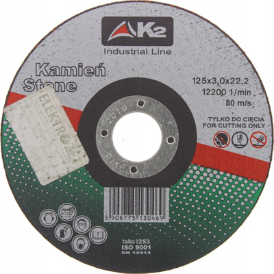 Disk prerës për gur Mag Krak TAKP1253, 125mm, i trashë 3.2mm, me vrimë qendre 22mm