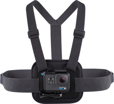 Mbajtëse gjoksi GoPro AGCHM001, e rregullueshme, për kamera GoPro, e zezë