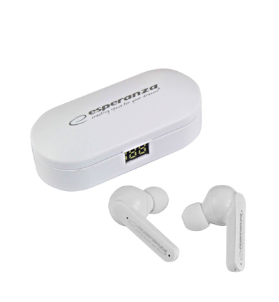 Kufje pa tela Esperanza EH230W, True Wireless Stereo TWS, in ear, të bardha