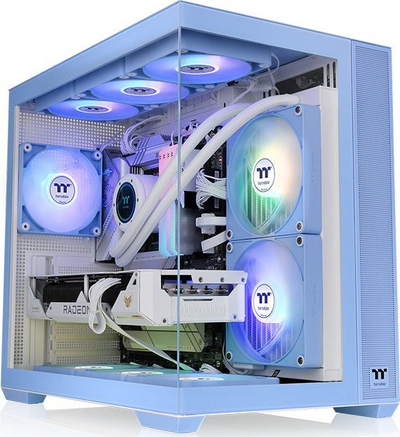 Kase PC Thermaltake View 380 TG, mid tower, ARGB, blu
