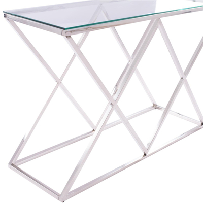 Konzolë Holland xham + krom 120×40×78 cm (HM8622.01)