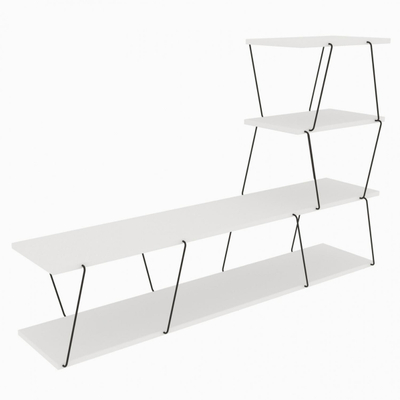 Komodë për TV metal + melamine 150×30×93 cm (HM9098.03), bardhë