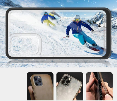 Mbulesë telefoni Clear 3n1 për Samsung Galaxy A13 5G, mbron nga goditjet, transparente me kornizë të zezë