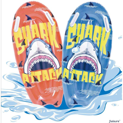 Dyshek noti me frymë Jilong Shark, 100x50 cm, PVC, blu
