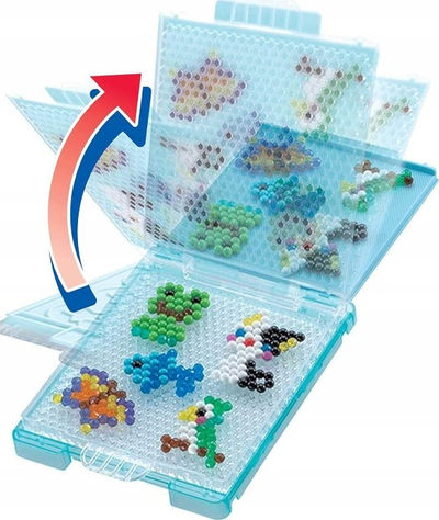 Tabaka krijuese Aquabeads Flip Tray, aksesor për rruza, blu