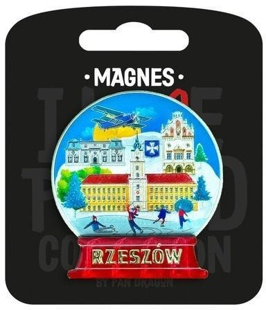 Декоративен магнет I Love Poland Rzeszów, сувенир за фрижидер, шарен