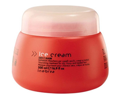 Maskë për flokë të thatë dhe të dëmtuar Inebrya Ice Cram Dry-T 1000 ml