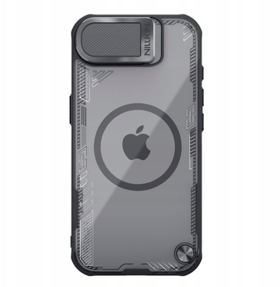 Kuti mbrojtëse Nillkin Iceblade Prop Magnetic për iPhone 16e, me kapak lente, me mbajtëse, e zezë
