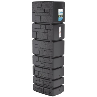 Rezervuar uji shiu Prosperplast Tower Stone, 350L, plastikë dekorative, antracit