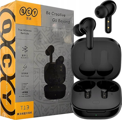 Kufje QCY T13 TWS, Bluetooth 5.1, in ear, të zeza