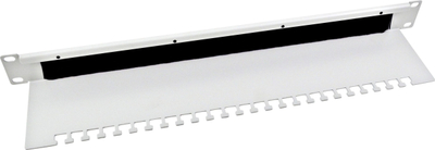 Panel furçash për rack Equip, 19", gri e hapur