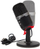 Mikrofon studio Blow 85-054, me qëndrim, me dritë LED RGB, i zi