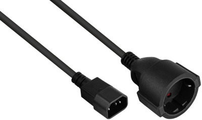 Kabllo rryme Kabelmeister C14 Schuko, 0.5m, 10A, e zezë