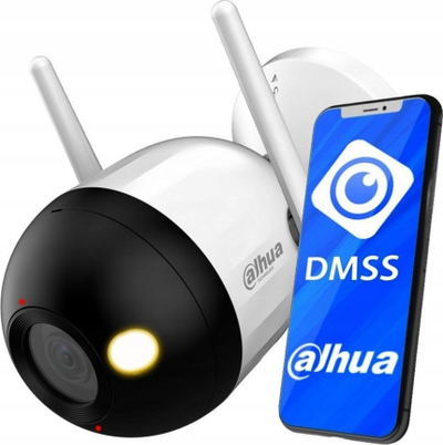 Kamerë IP Dahua TiOC IPC-HFW1239DQ-PV-STW, 2MP, 2.8mm, e bardhë