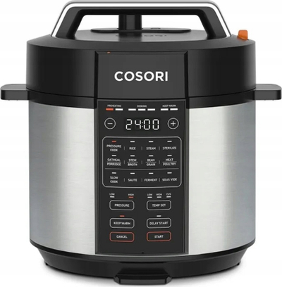 Tenxhere me presion Cosori Chef Edition KOSP0024EUN, 1100W, program i shumëfishtë, e zezë argjendi