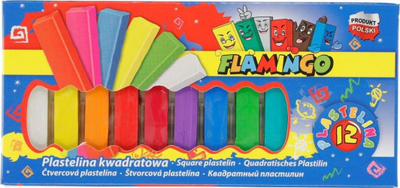 Plasticinë Titanum Square, 12x12mm, 12 ngjyra