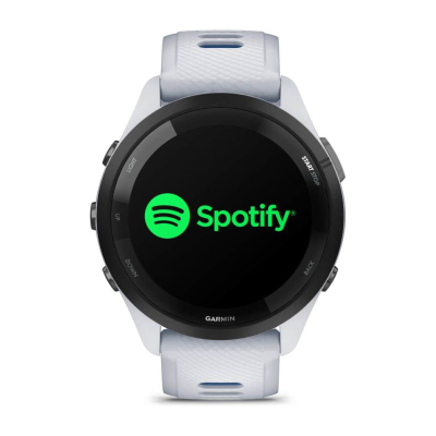 Orë sportive Garmin Forerunner 265, ekran AMOLED 1.3", GPS, e zezë me të bardhë