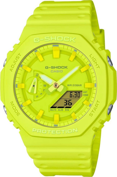 Ora dore Casio GA-2100-9A9ER, analog dixhitale, për meshkuj, jeshile