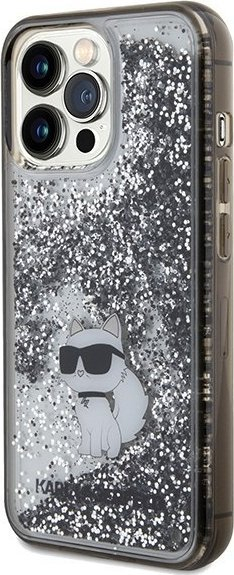 Mbulesë telefoni Karl Lagerfeld Liquid Glitter, për iPhone 13 Pro Max, plastike transparente me shkëlqim