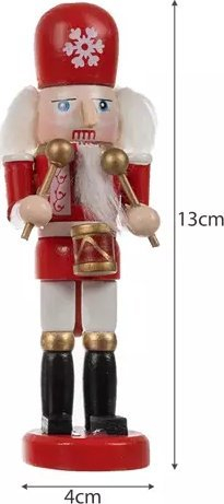 Set për zbukurim peme Nutcracker, 5 copë, dru, shumëngjyrësh