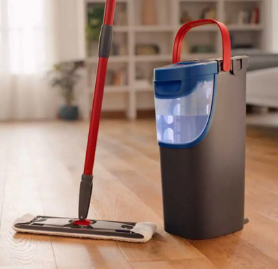 Mop i sheshtë Vileda H2Pro Flat System, me spërkatje, ngjyrë gri