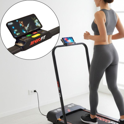 Tapet vrapimi EneroFit W100, me motor, paloset, ngjyrë e zezë