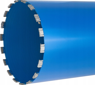 Freza me diamant për shpime bërthamore 227mm, segment 10mm i lartë, gjatësi 450mm, 18T