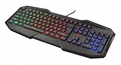 Tastierë gaming Trust GXT 830-RW Avonn, USB, RGB, layout US, e zezë