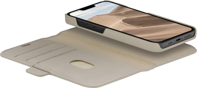 Këllëf telefoni Dbramante1928 New York për iPhone 14 Plus, lëkurë, portofol, Sand Dune