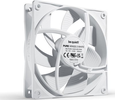 Ventilator PC be quiet Pure Wings 3 120mm PWM, i bardhë