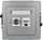 Prizë murale Karlik 7DGFK, SAT + RJ45 1x, silver metallic