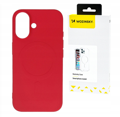 Заштитни маски Wozinsky Liquid Silicone MagSafe за Samsung Galaxy S25, течен силикон, со MagSafe, црвена