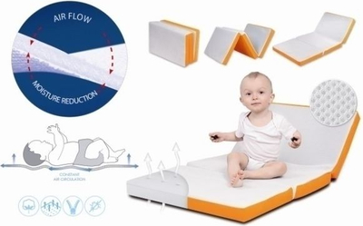 Патнички душек Диско Tourist Mattress, 120x60 cm, 6 cm дебелина, сива боја