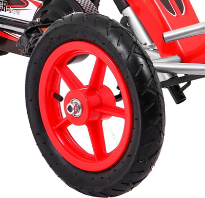 Go kart me pedale Ramiz Full Ahead Air, për fëmijë, sedilje ergonomike, i kuq