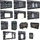 Set terreni sci-fi Battle Systems, modular 3D 28–35 mm, karton me printim me ngjyra, multi