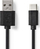 Kabllo USB Nedis USB 2.0, USB A me USB C, 0.1m, e zezë