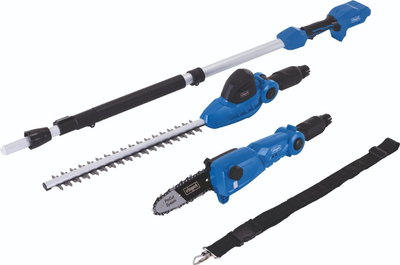 Krasitës teleskopik me bateri Scheppach C-PHTS410-X, 20V, 2 në 1, blu