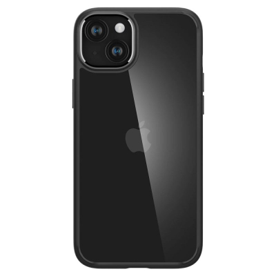 Këllëf telefoni Spigen Ultra Hybrid për iPhone 15 Plus, transparent, i zi matte