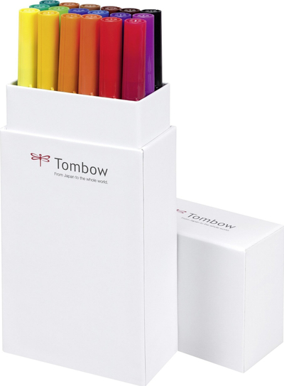 Set brush pena Tombow ABT-18P-1, 18 copë, shumëngjyrëshe