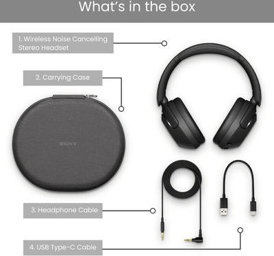 Kufje Sony WH-XB910N, të zeza