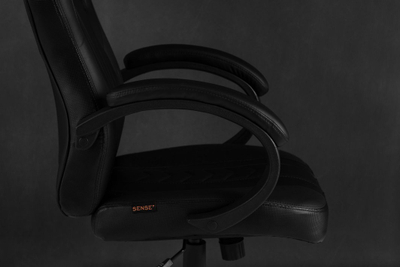 Karrige gaming SENSE7 Prism, lëkurë ekologjike, me kabllo USB, e zezë