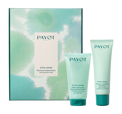 Set për fytyrë Payot Pâte Grise, xhel pastrues 50 ml + emulsion hidratues 50 ml