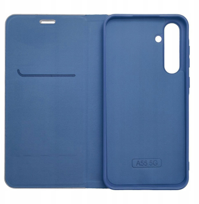 Футрола Vennus Book Carbon за Samsung Galaxy A06, магнетна, со џеб за картички, црна
